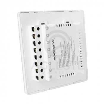 Cj 6 Interruptores Touch Automação Branco 4x4 - Nova Digital